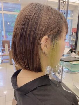 クアトロ 戸塚立場店(QUATRO) イヤリングカラー×ナチュラルボブ