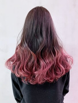 アイティーバイアルバム 八王子店(IT by ALBUM) ピンクラベンダー_かきあげロングマロンベージュ_ba322482