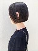 【morio札幌】2021年札幌髪型 大人かわいい黒髪ぱつっとボブ