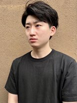 トップヘアー アヴェニュー 刈谷(TOPHAIR Avenue)&nbsp;メンズ必見！ツーブロセンター分けパーマ/アッシュブラック