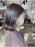 ホワイトシルバーのインナーカラー