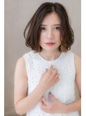 大人ハイライトアンニュイヘアかきあげボブY戸頭20代30代40代