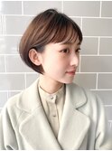 大人可愛い前髪ありひし形ショートボブ/ひし形ボブ/30代40代50代