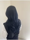 黒髪/グレーベージュ/レイヤーロング/アッシュ/アッシュブラック