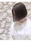 Moana#ミニボブ#前下がりボブ#ブラウンカラー