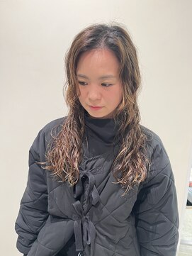 スタイル 茅ケ崎(STYLE) 【ハクラ】ロングパーマ ブリーチパーマ 顔まわりレイヤー