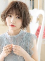 モッズ ヘア 福岡姪浜店(mod's hair) mod's姪浜/オリーブベージュひし形ショートふんわりAラインボブf