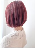 【Say.福岡】ラベンダーピンク×伸ばしかけショート×艶感カラー
