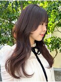 顔まわりカット＊ラベンダーブラウン
