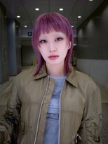 ギークス(GEEKS)&nbsp;【GEEKS渋谷】ブリーチカラー/青みピンク/ハッシュカット/ウルフ