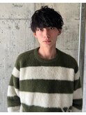 無造作ツーブロックマッシュ×ソフトツイストスパイラルパーマ