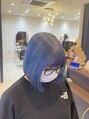 アグ ヘアー キング 富士厚原店(Agu hair king) ペールブルー×ボブ