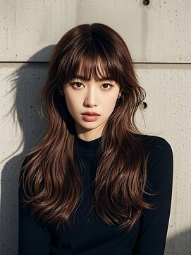 エイチ ウルフカット 大阪梅田(811) アンブレラカラーミディアムヘアショートカットセミロング50代