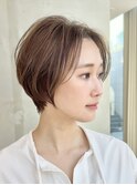 ショートヘア前髪なしハンサムショート大人ショート表参道青山