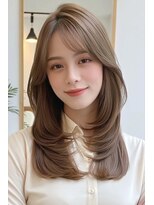 ノイエ 原宿 北参道(NoIE) ハッシュカットシースルーバングフレンチバングレイヤーカット