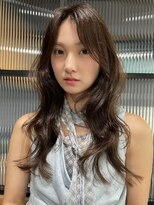 アンドカオマワリカットファム(Fann.)&nbsp;暗めブラウン×艶感×韓国風ロング