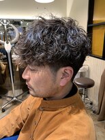 ネオリーブルノン 日吉(Neolive Runon)&nbsp;ツイストスパイラルパーマメンズマッシュメソフトツーブロック