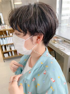 テトヘアー(teto hair) マッシュショート、束間ショート、グレージュ、アッシュ