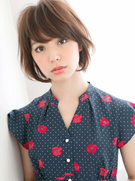 ルーム サンセット 沖縄豊崎(ROOM Sunset) 大人ガーリーな斜めバング×カールボブ