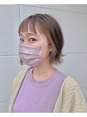 オン眉 ミニボブ インナーカラー