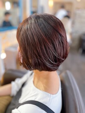 ロンド(Le rond) 白髪染めノーブルピンク×ショートボブ