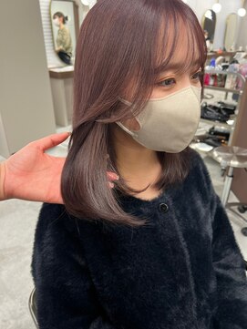 ボタン ハカタ(VOTAN hakata) 【ろみおstyle】ラベンダーカラー×顔まわりカット