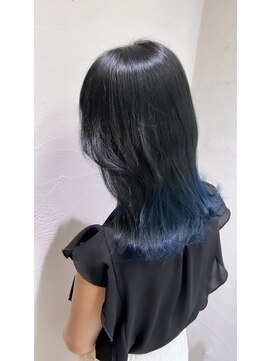 アジールヘア 池袋東口店(agir hair) グラデーションカラーブルーシルバー大人かわいい10代20代30代