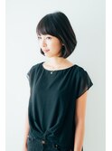 ショートボブ×アッシュブラウン×ナチュラル