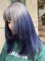 スタイル スマート サロン(STYLE smart salon)&nbsp;シルバーとパープルのルーツカラー【ことこ】