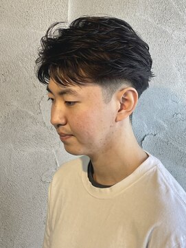 ニアウ 高崎店(Niau) メンズジェントルショートフェザーパーマ群馬高崎眉毛