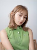 透明感カラー★ダブルカラーブリーチミルクティーベージュ