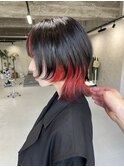ボブルフ暗めカラークラゲヘアーくびれヘアニュアンスカラー