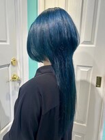 マティーナ ヘアー 池袋(Matina hair) 【ロングウルフ×ネイビーブルー】池袋美容室
