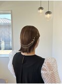 お呼ばれヘア葉田11