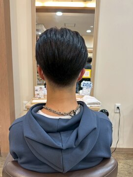 メンズカット/ブルーブラック/フェザーパーマ[千葉/千葉駅]