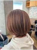 白髪を活かした、丸みボブスタイル♪