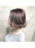 ハイライトが可愛い外ハネボブ