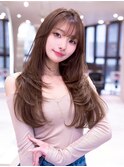 20代30代大人かわいいこなれミディくびれレイヤーベージュカラー