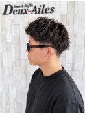 メンズショート×無造作ツイストスパイラルパーマ