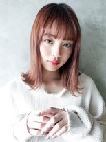 アイティー バイ アルバム 中野店(IT by ALBUM) カシスレッドミディアムヘア_セミウェットウェーブ_37421