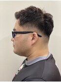 矯正パーマショートアップバングスタイル!(理容師.バーバー)