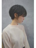 大人可愛い20代30代40代黒髪前下がりショートボブ丸みショート◎