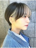 ［岩井style］20代30代40代ヘムライト耳掛けショートヘア