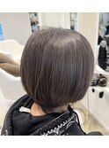 【つくば】大人丸みボブ×脱白髪染め30代40代50代