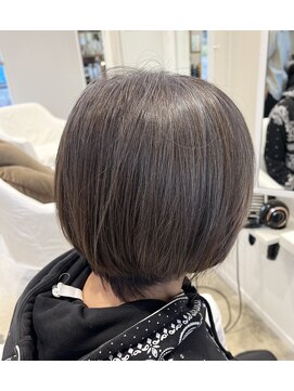 ヘアーデェカラー(hair de KOLOR) 【つくば】大人丸みボブ×脱白髪染め30代40代50代
