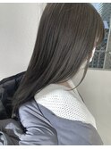 大人かわいいロングのオリーブグレージュ オリーブベージュ