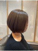 【脱白髪染めハイライト】×大人の艶ショートボブ