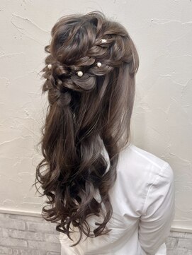 シュリット(schritt) 花かんむり風 ハーフアップ 結婚式 パーティセット エジリ