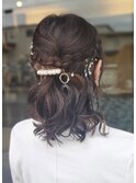 ハーフアップ×ヘアセット