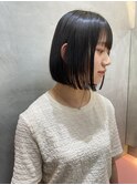 切りっぱなしボブ×地毛風縮毛矯正